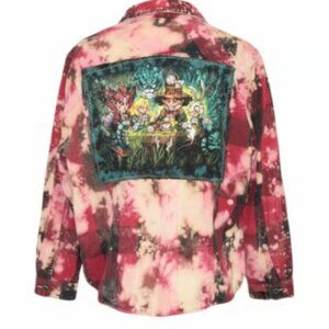 Upcycled Bleach-Distressed Flannel – Sinister Fables Alice in Wonderland